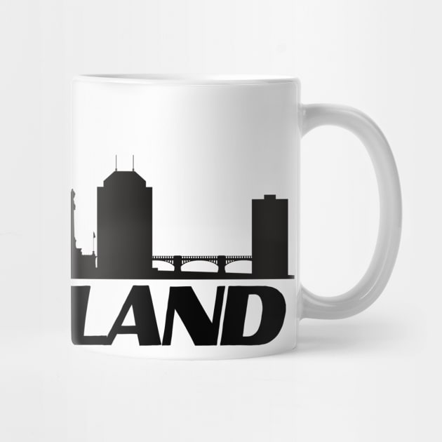 cleveland Skyline White by Shirt Tube